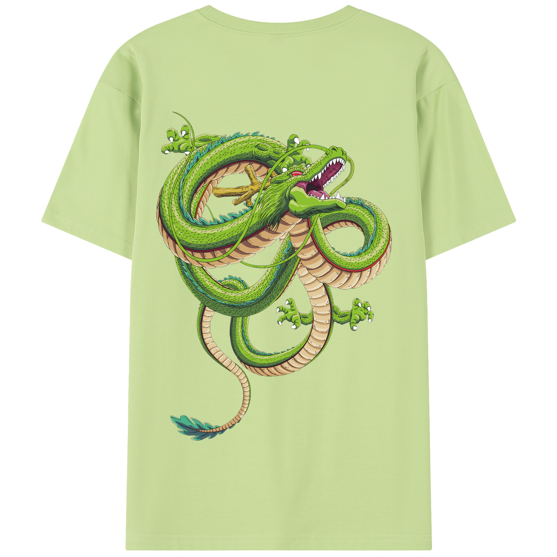 （画像用） ドラゴンボール 神龍 シェンロン DRAGON BALL Shenron 綿100％半袖Tシャツ（背面プリント）
